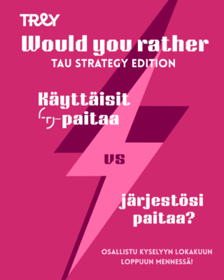 Yliopiston strategiakyselyn mainos.