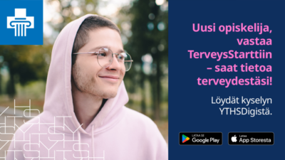 YTHS:n TerveysStartin mainos. Löydät kyselyn YTHSDigistä.