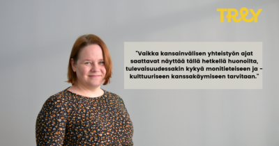 Kansainvälisten asiain ja vaikuttamisen asiantuntija Anne Mäki-Rahkola